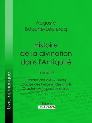cover image of Histoire de la divination dans l'Antiquité